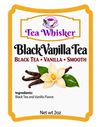 Black Vanilla Tea 2 oz label