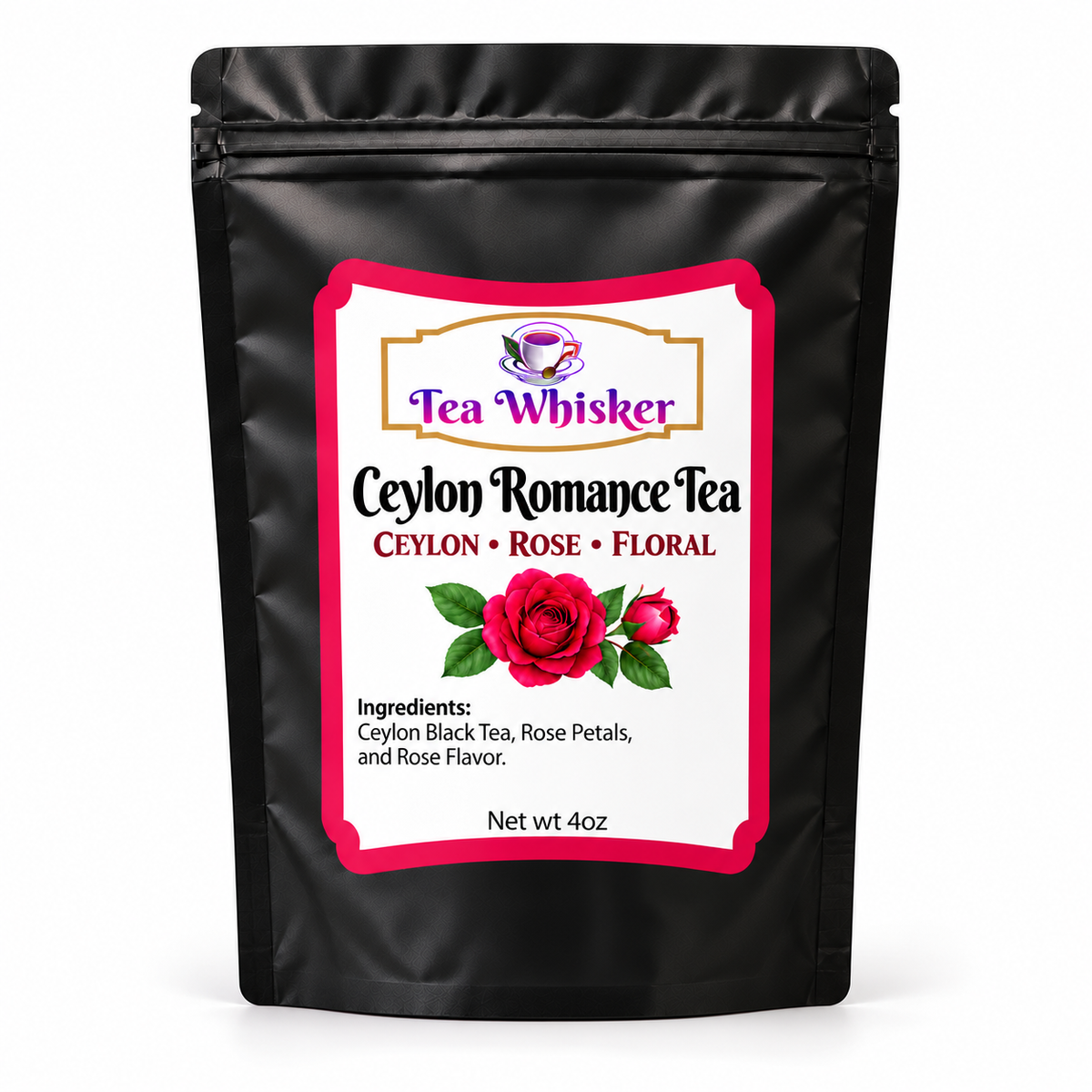 Ceylon Romance Tea bag on white