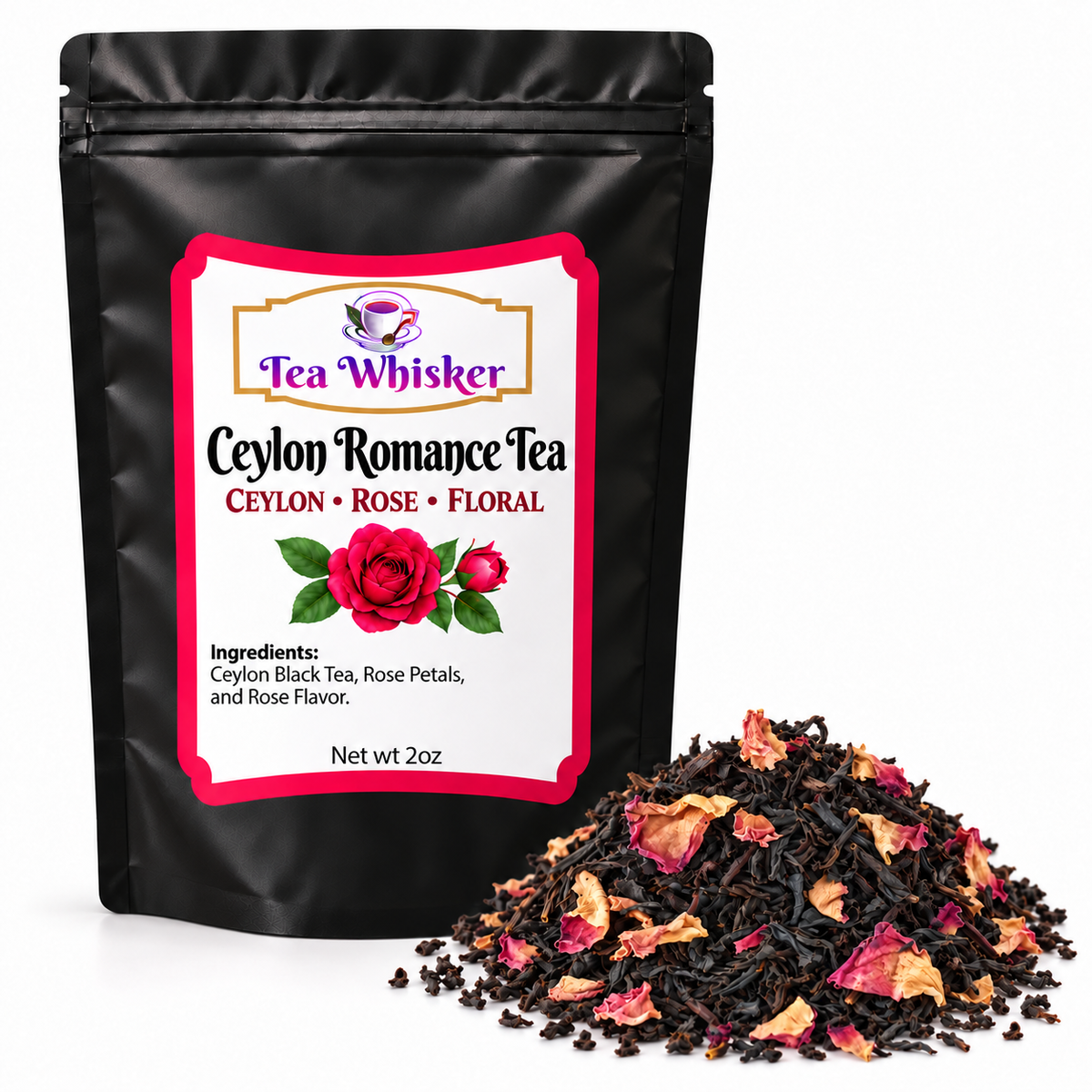 Ceylon Romance Tea 2 oz bag with tea