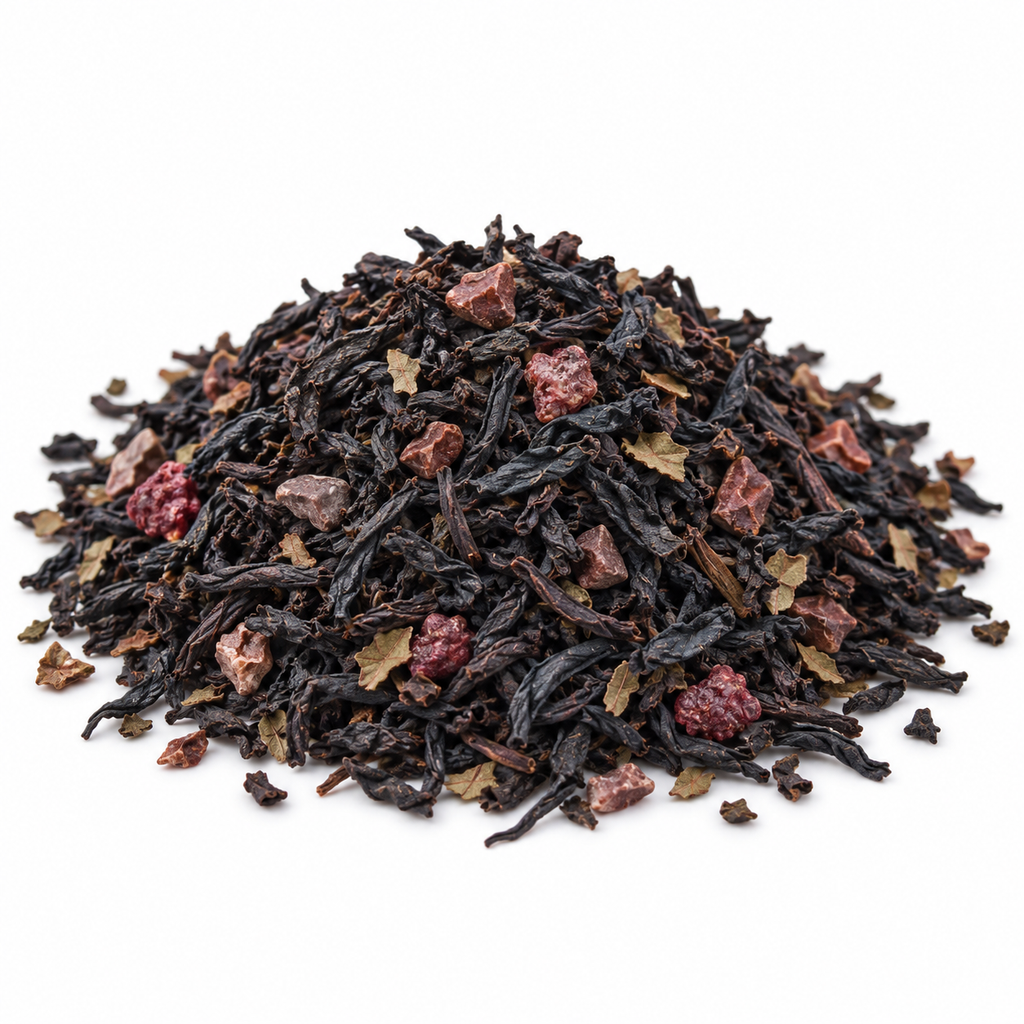Chocolate Raspberry Tea loose tea pile