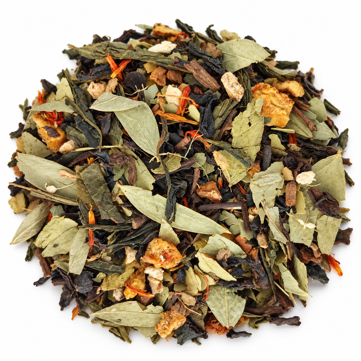 Cinnamon Roll Tea — loose leaf tea pile