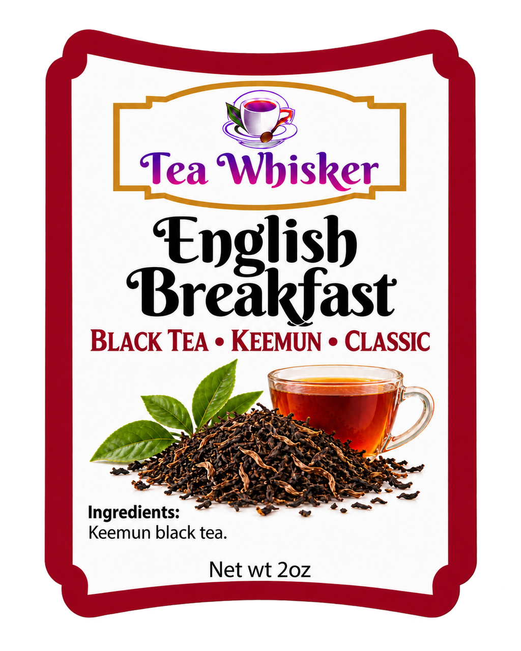 English Breakfast — 2 oz label