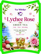 Lychee Rose Green Tea — 2 oz label