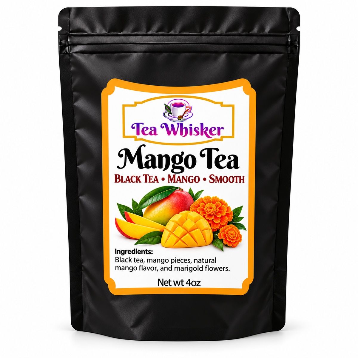 Mango Tea — labeled bag