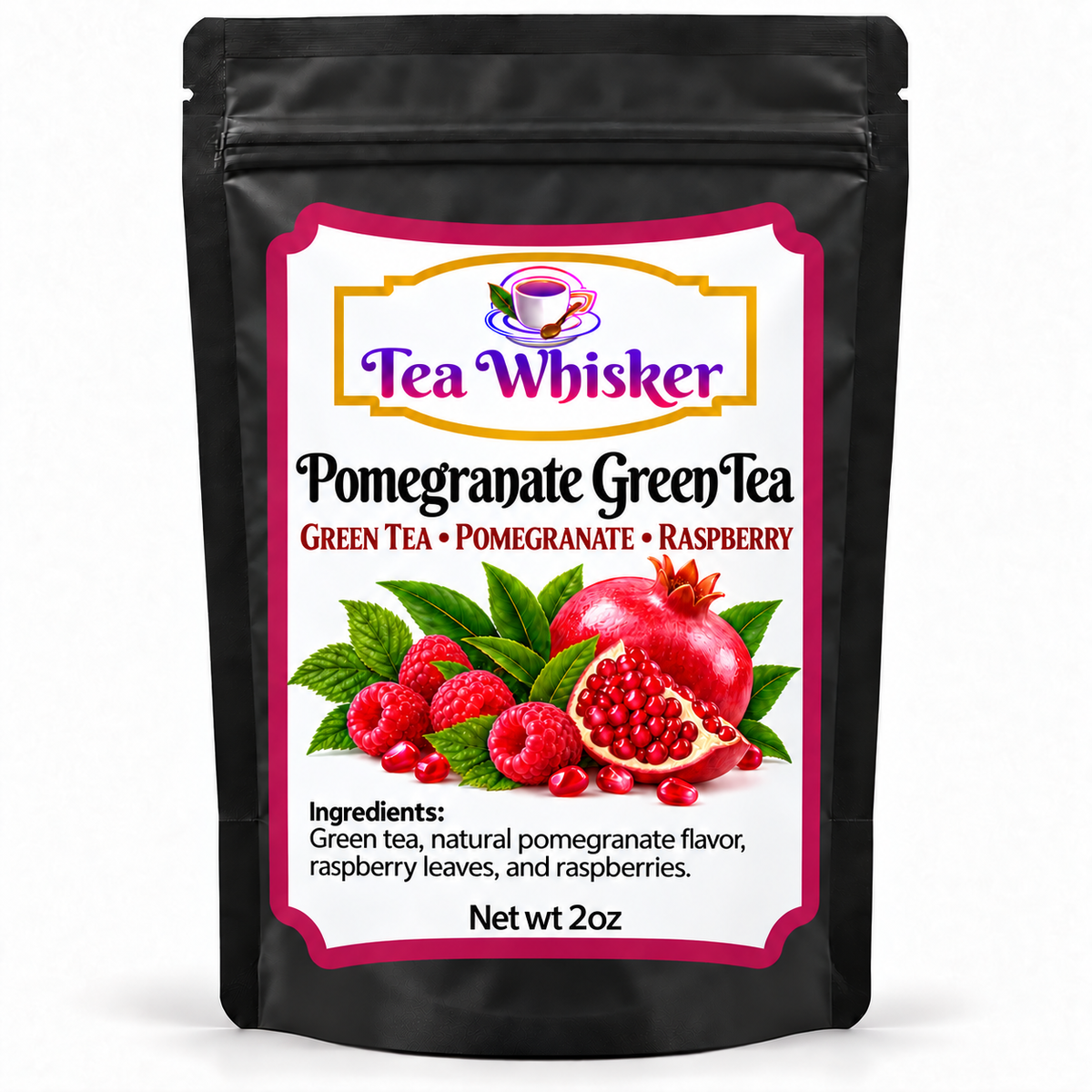 Pomegranate Green Tea 2 oz bag alone