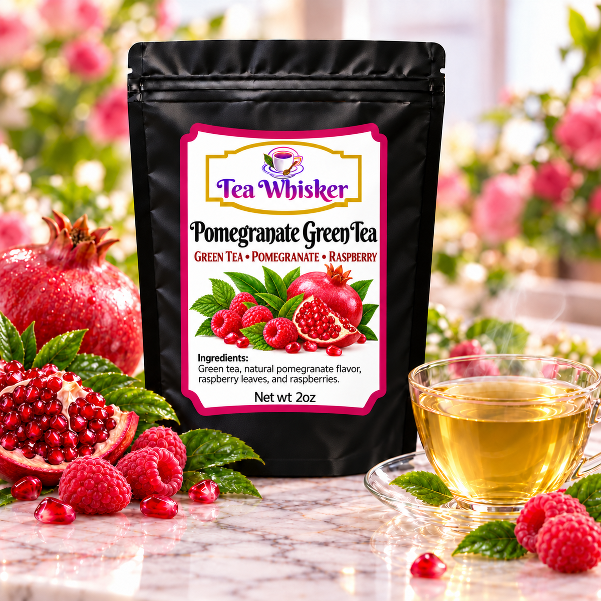 Pomegranate Green Tea 2 oz hero