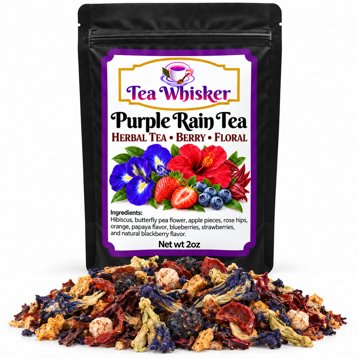 Purple Rain Tea 2 oz bag with tea