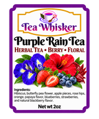 Purple Rain Tea 2 oz label