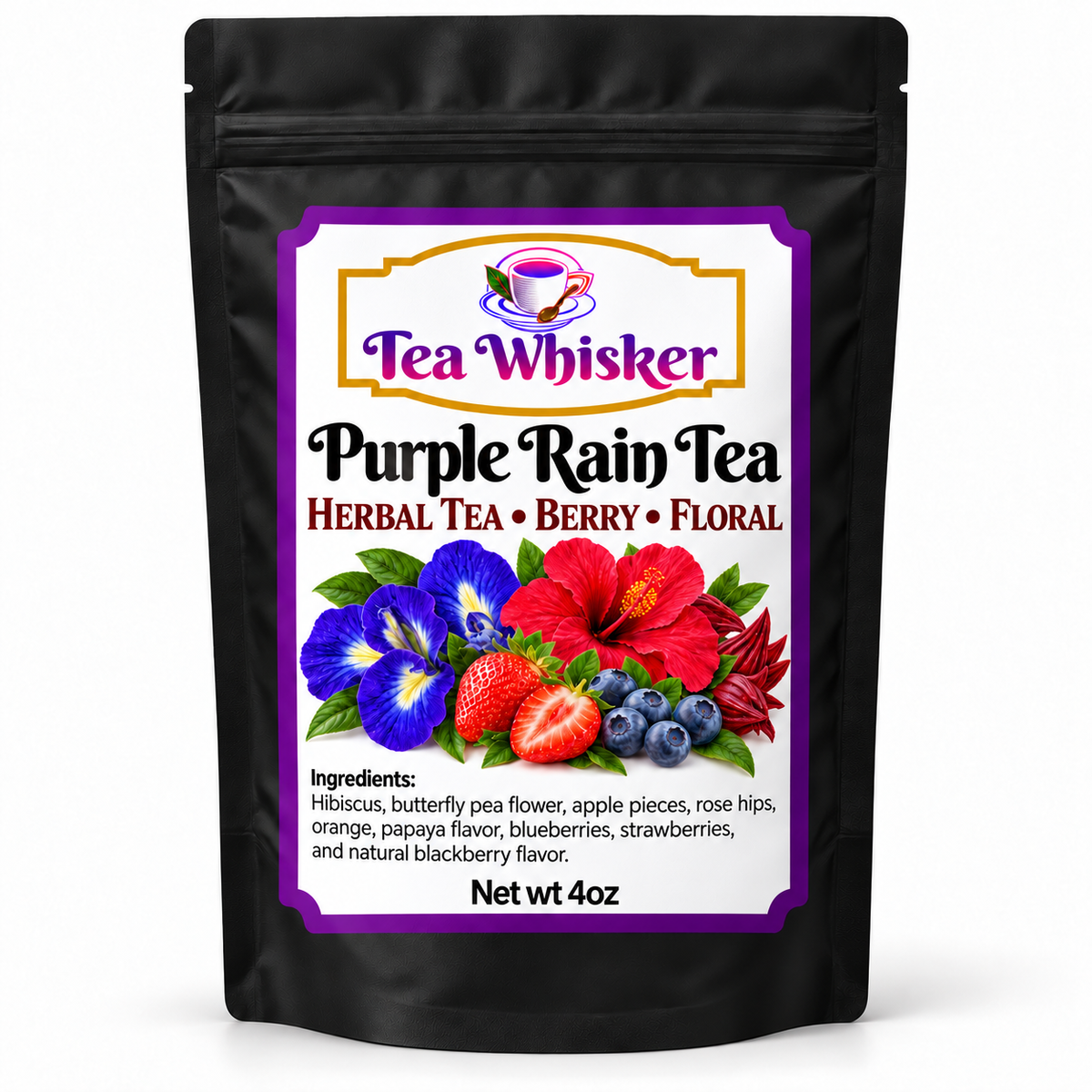 Purple Rain Tea 4 oz bag alone