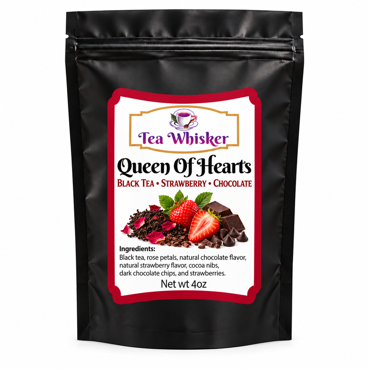 Queen Of Hearts standalone bag with approved hero label