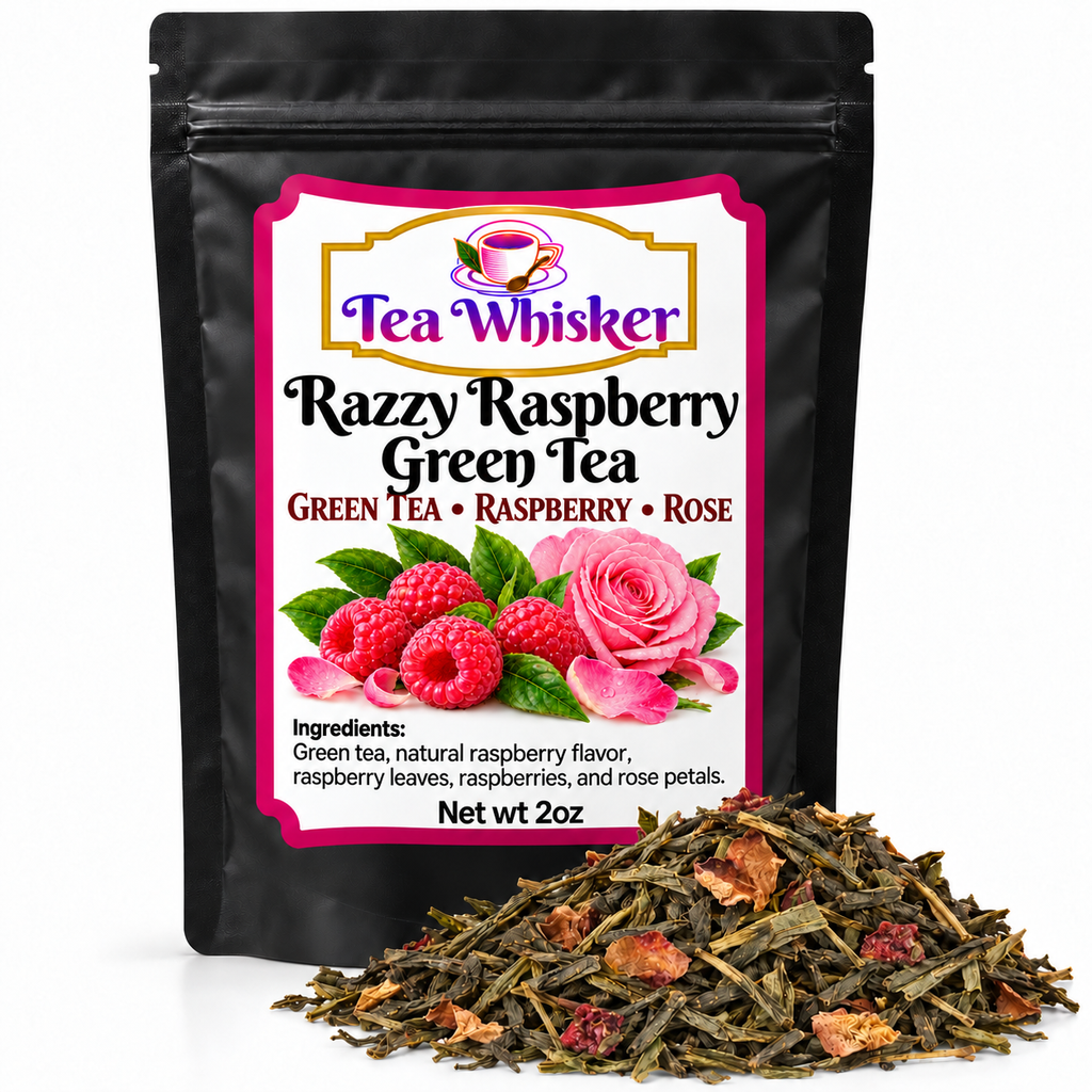 Razzy Raspberry Green Tea 2 oz bag-with-tea