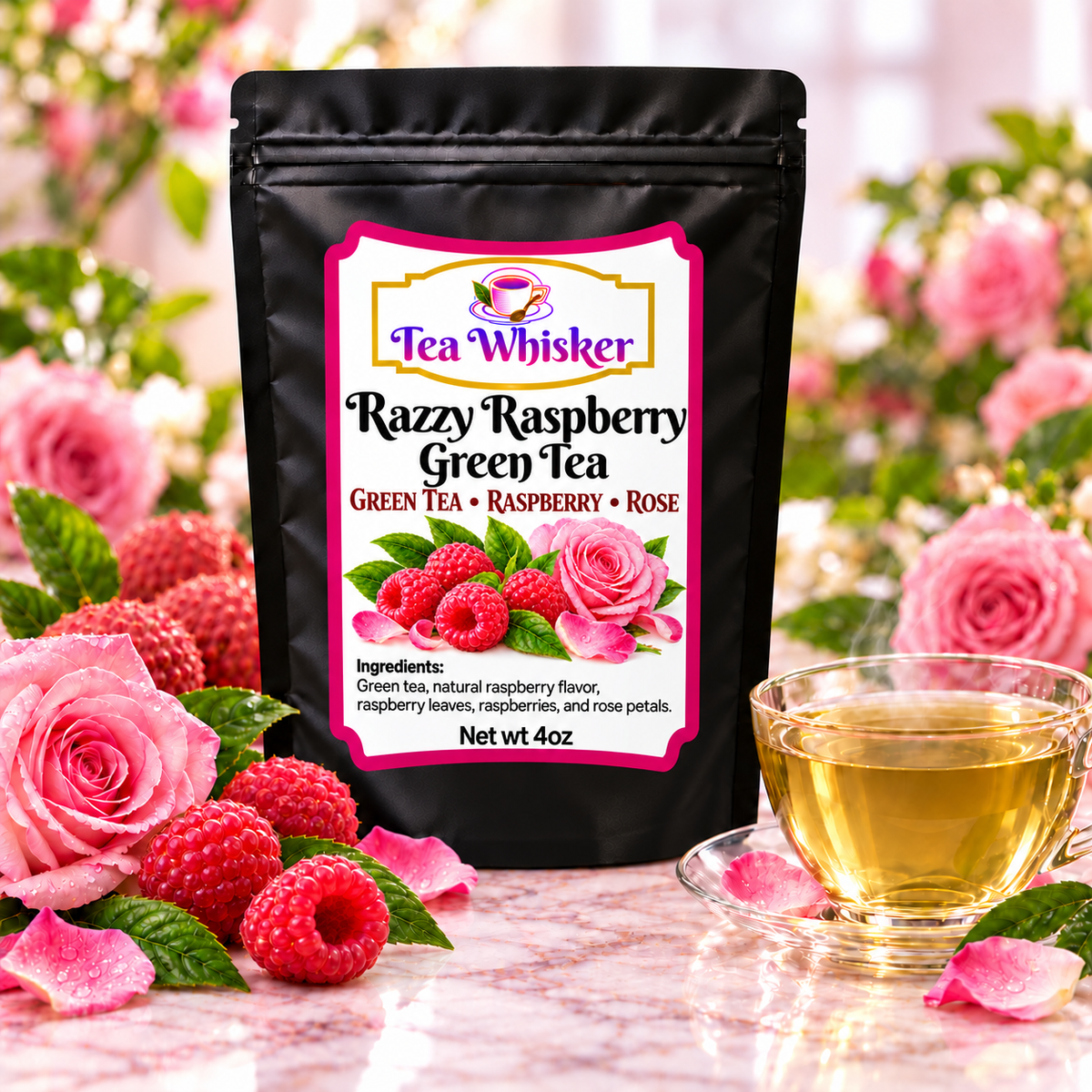 Razzy Raspberry Green Tea 4 oz hero