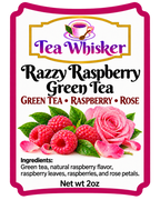 Razzy Raspberry Green Tea 2 oz label