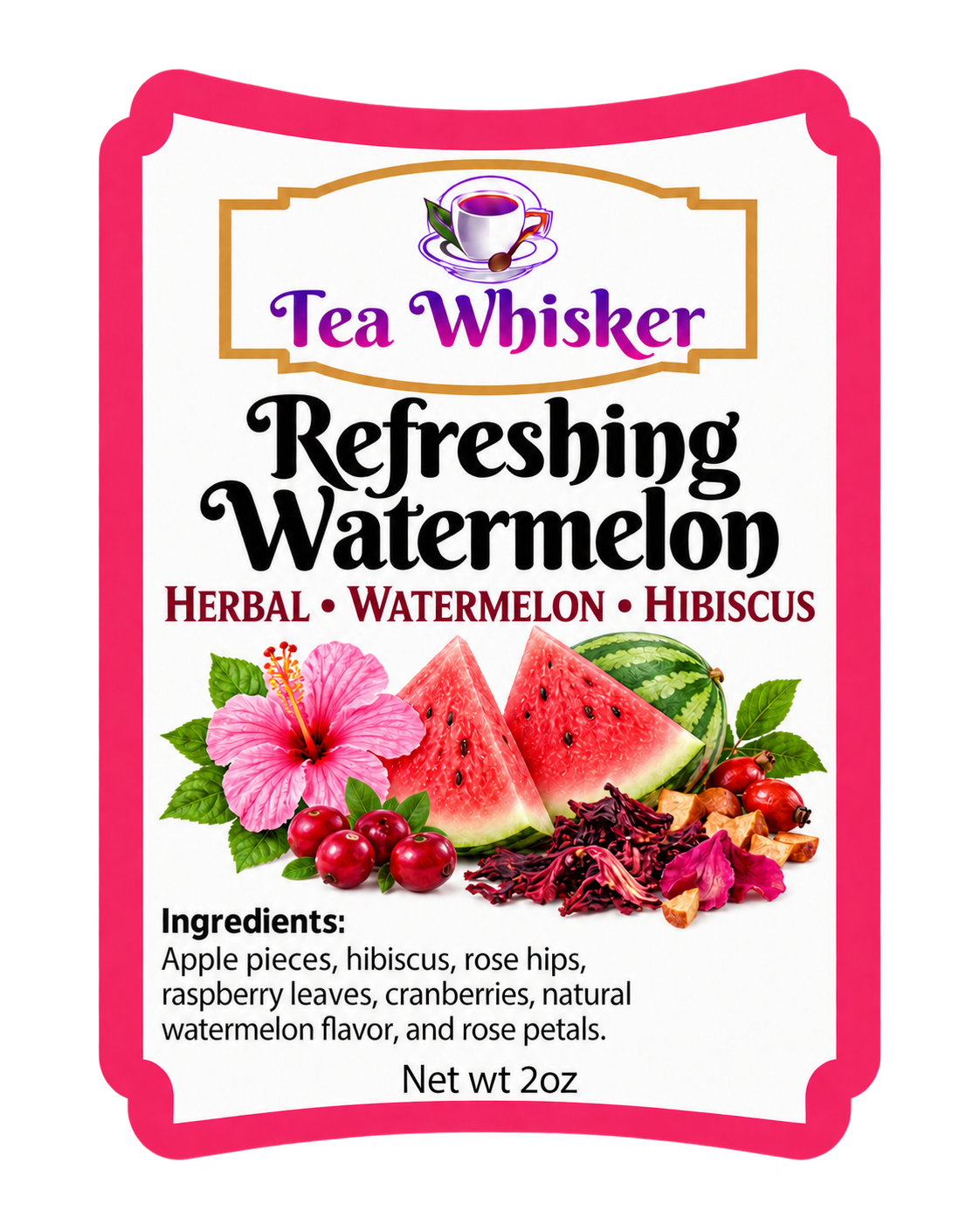 Refreshing Watermelon 2 oz label