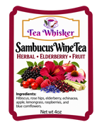 Tea Whisker Sambucus Wine Tea product label