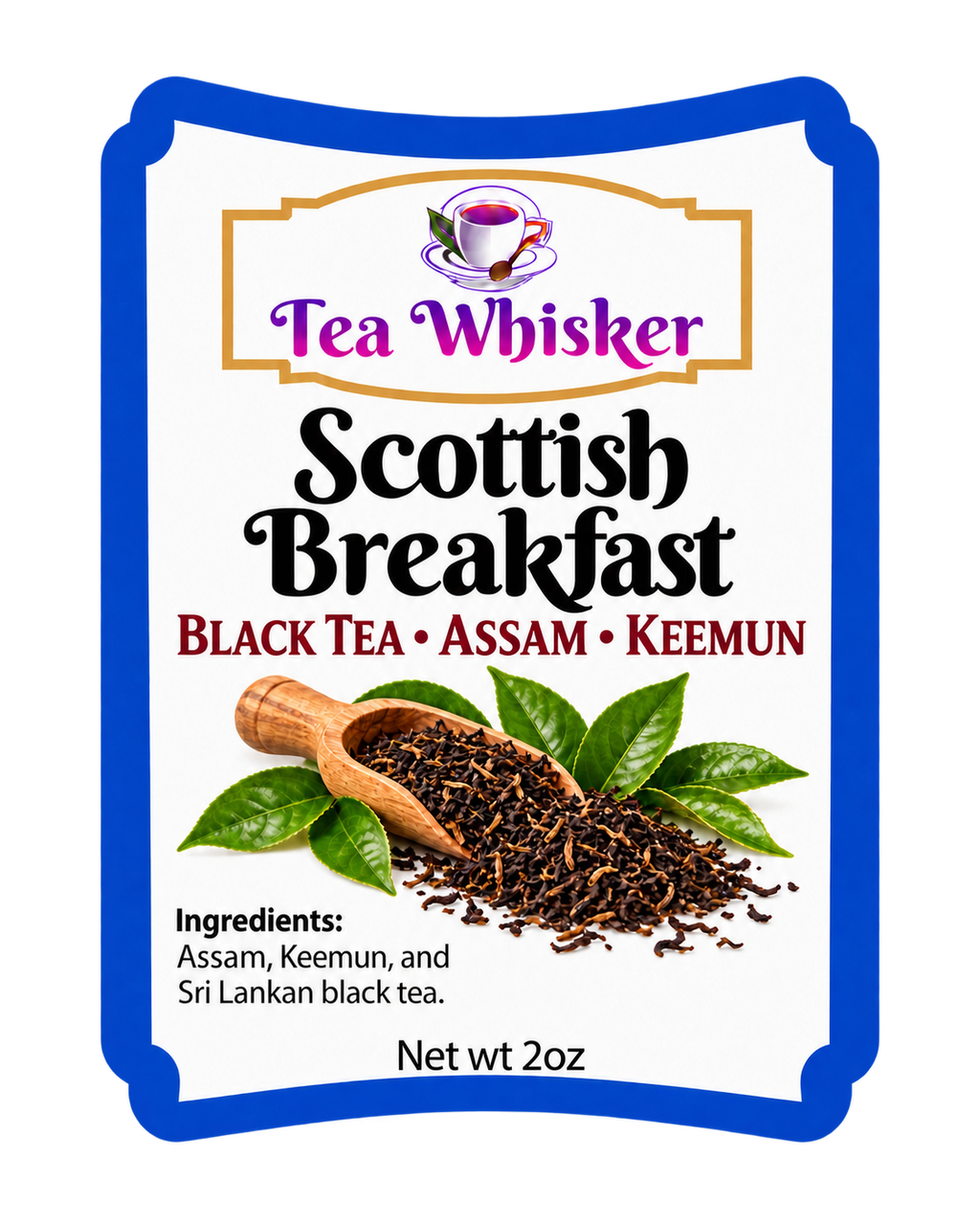 Scottish Breakfast 2 oz label