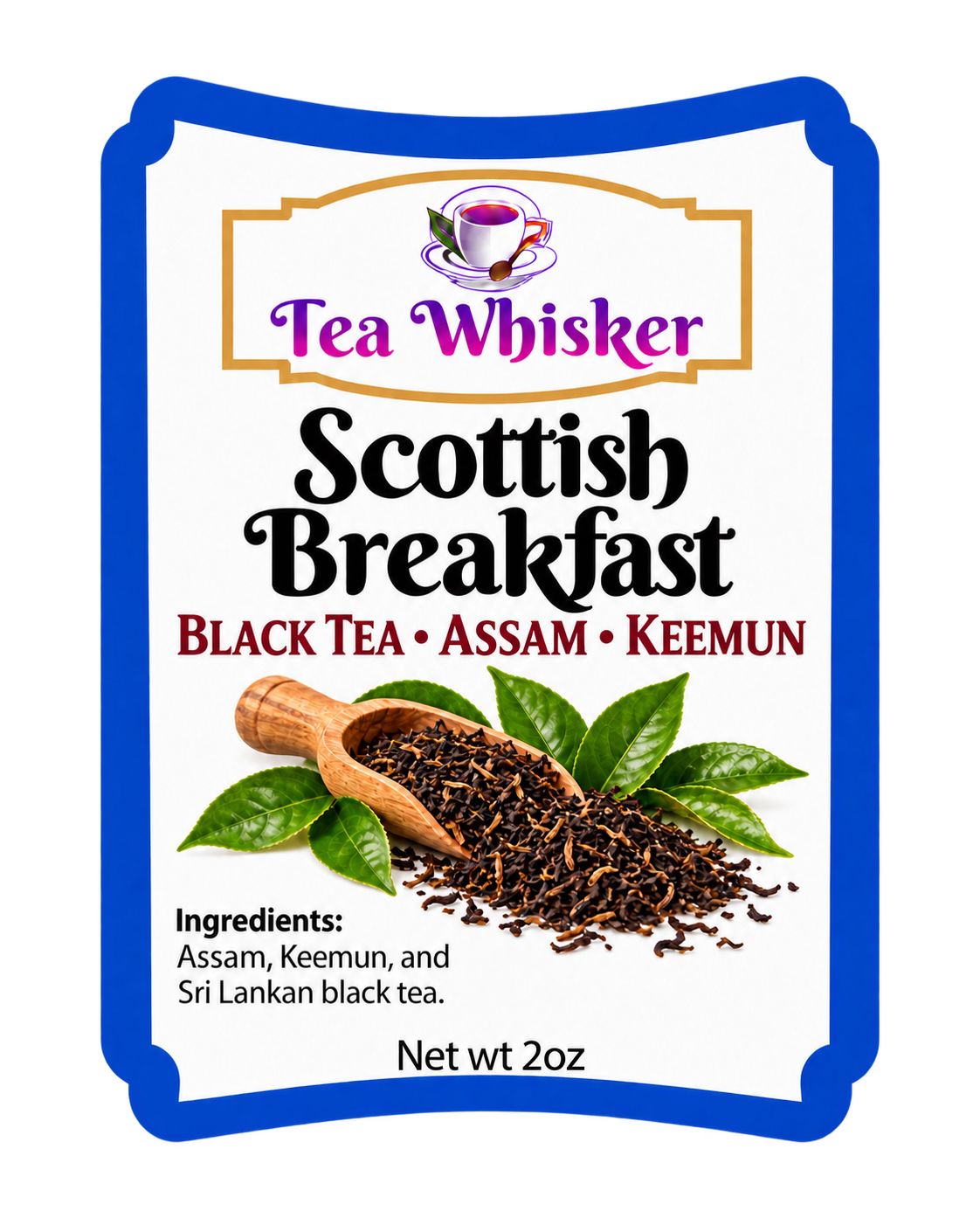 Scottish Breakfast 2 oz label