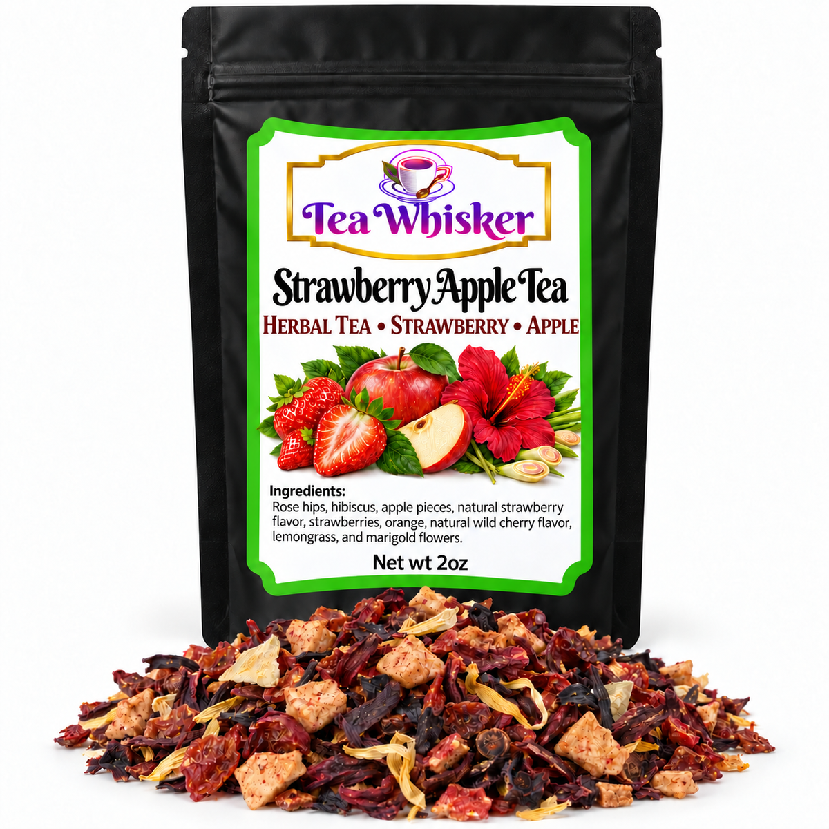 Strawberry Apple Tea 2 oz bag-with-tea