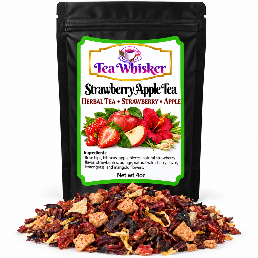 Strawberry Apple Tea 4 oz bag-with-tea