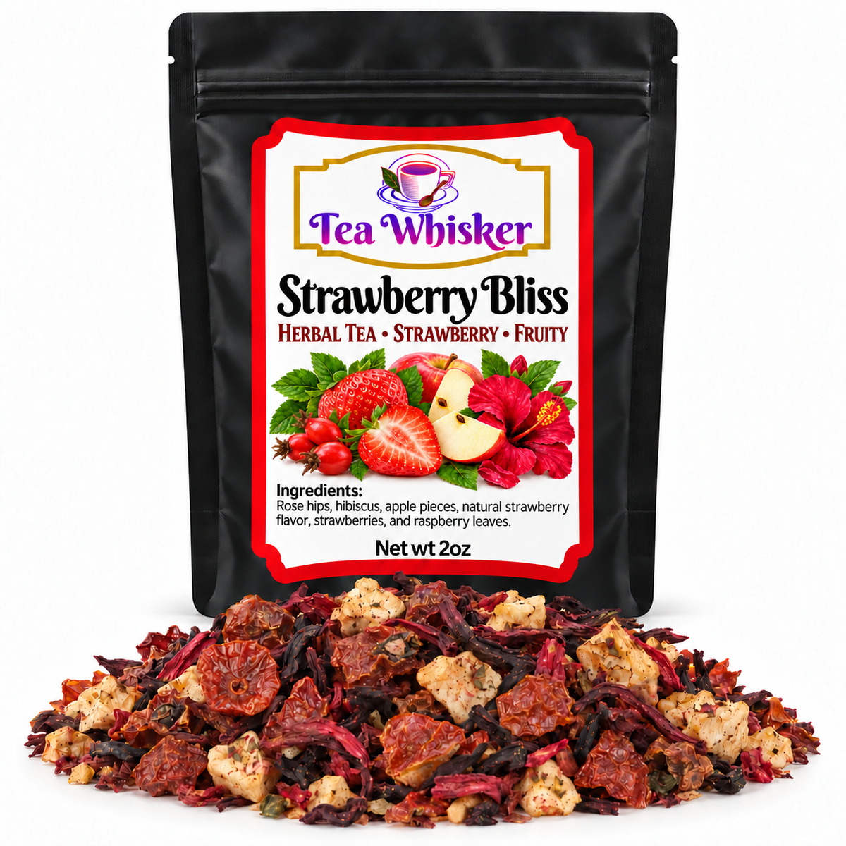 Strawberry Bliss 2 oz bag with tea