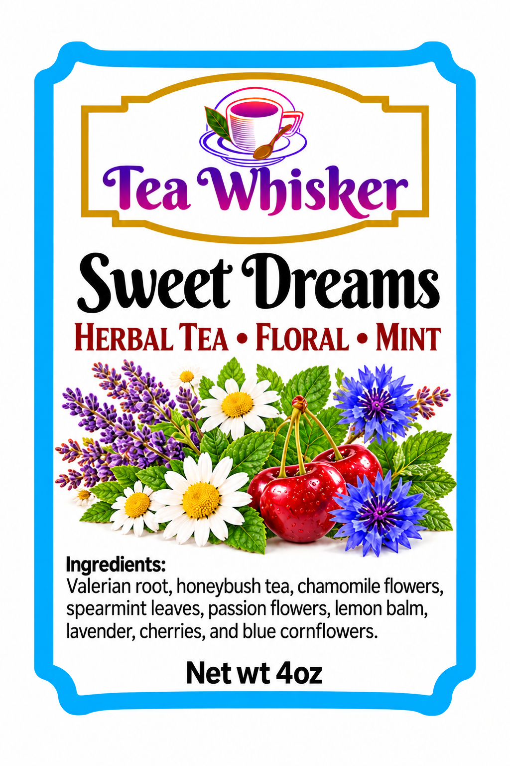 Sweet Dreams 4 oz individual label