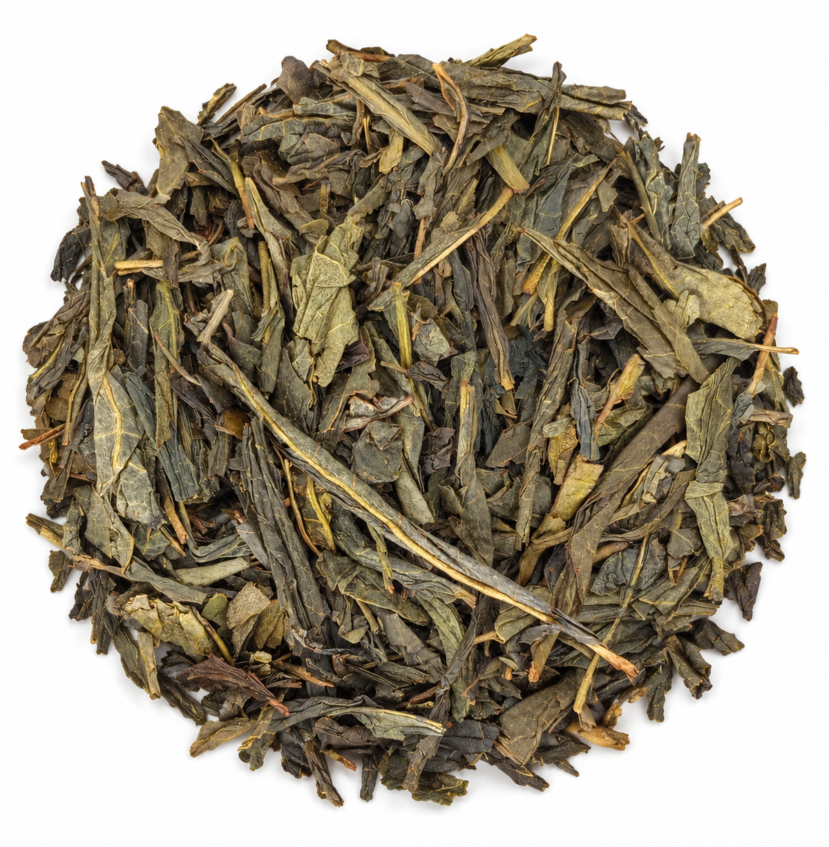 Vanilla Blossom Green Tea loose tea blend on white
