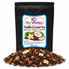 Vanilla Coconut Tea 2 oz bag with tea pile